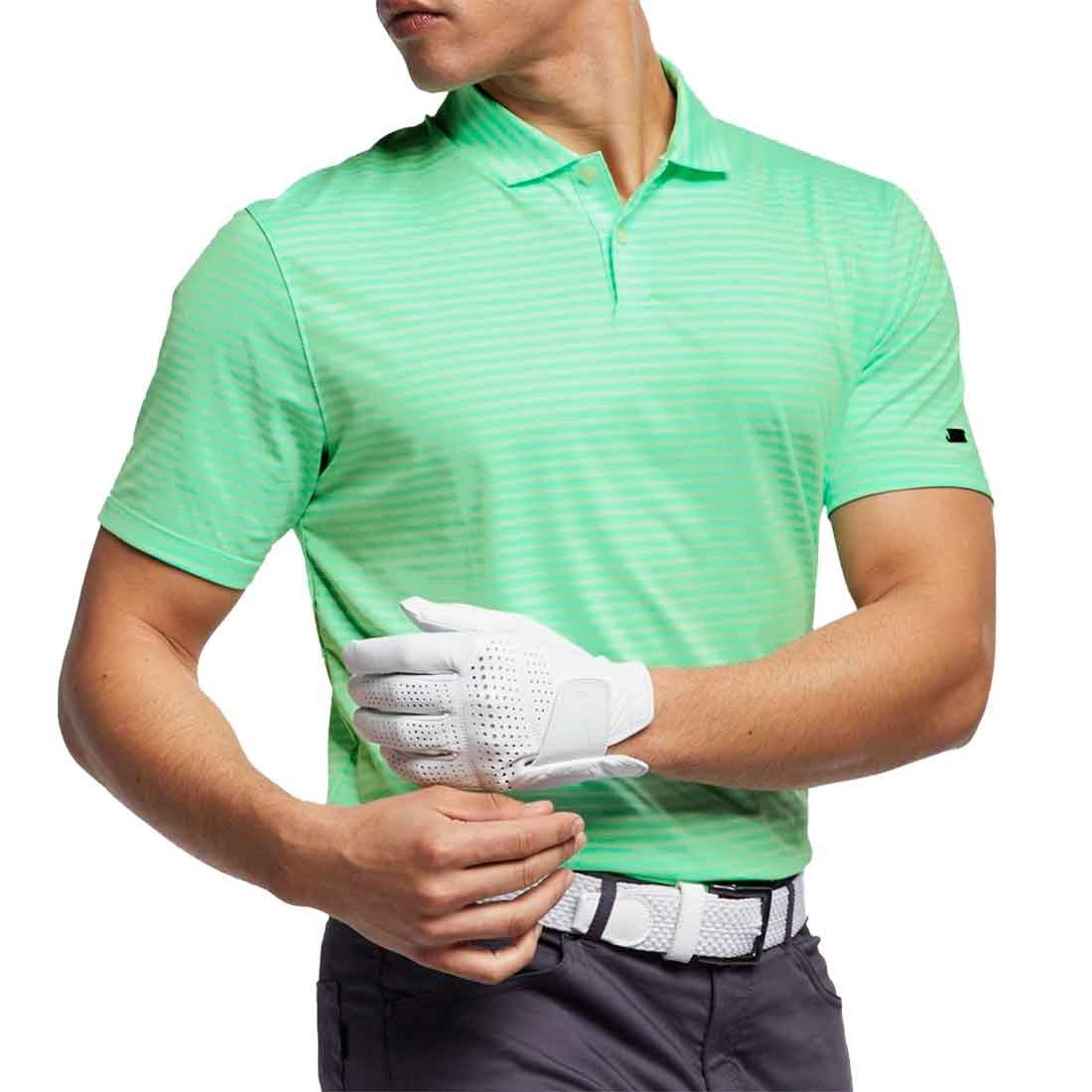 Men’s Striped Golf Polo Shirt – Breathable, Quick-Dry, Custom Logo Available