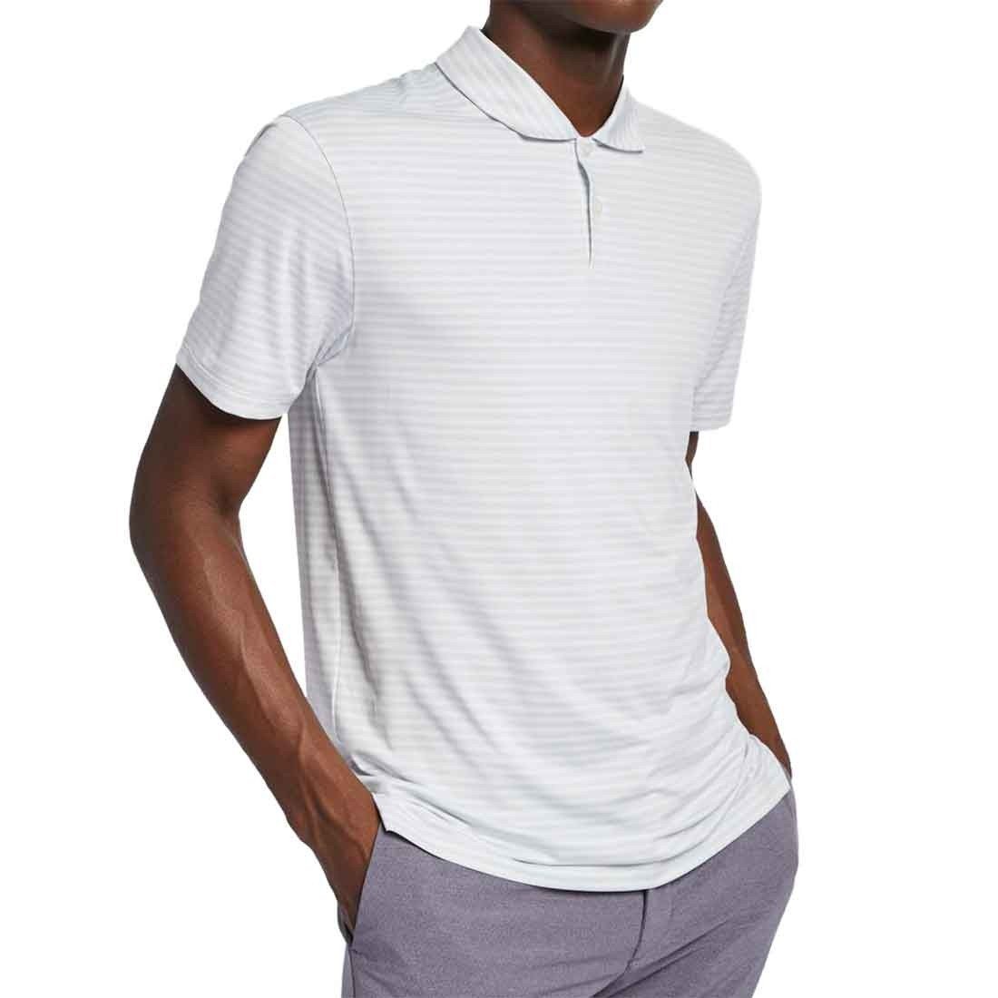 Men’s Striped Golf Polo Shirt – Breathable, Quick-Dry, Custom Logo Available