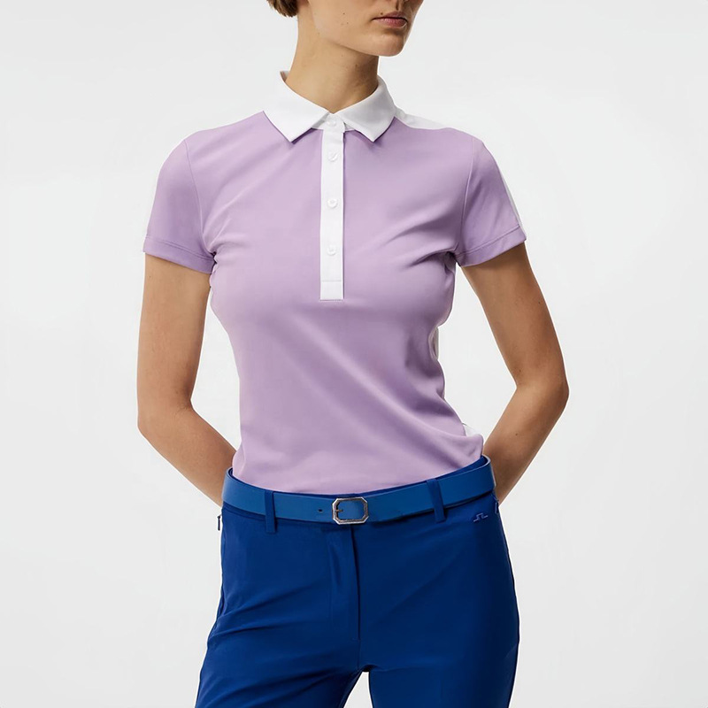 Purple Ladies Golf Polo Shirt | Custom Stretch Golf Top for Women in Polyester and Spandex