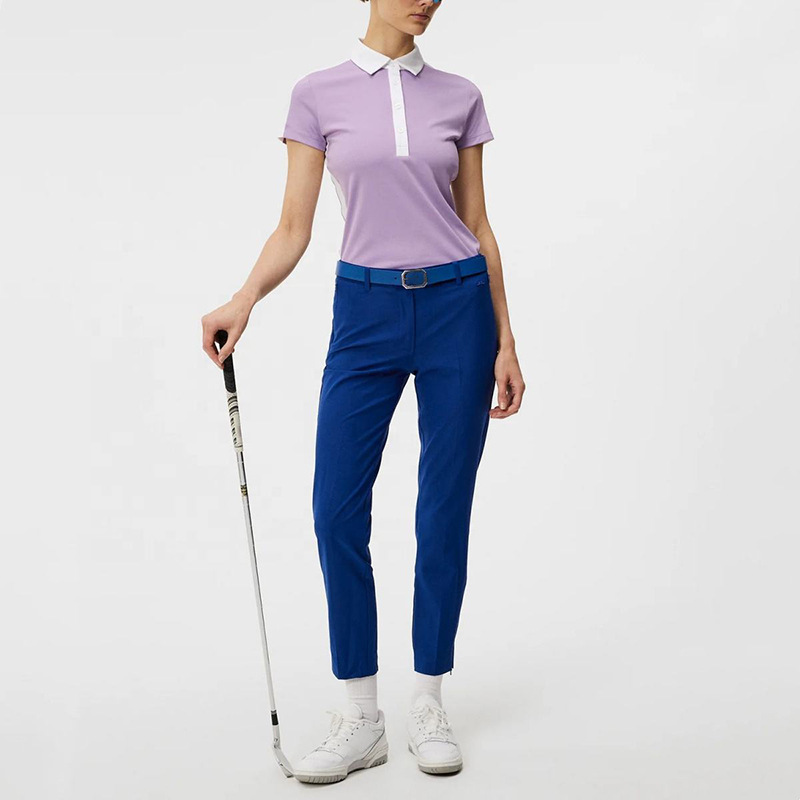 Purple Ladies Golf Polo Shirt | Custom Stretch Golf Top for Women in Polyester and Spandex
