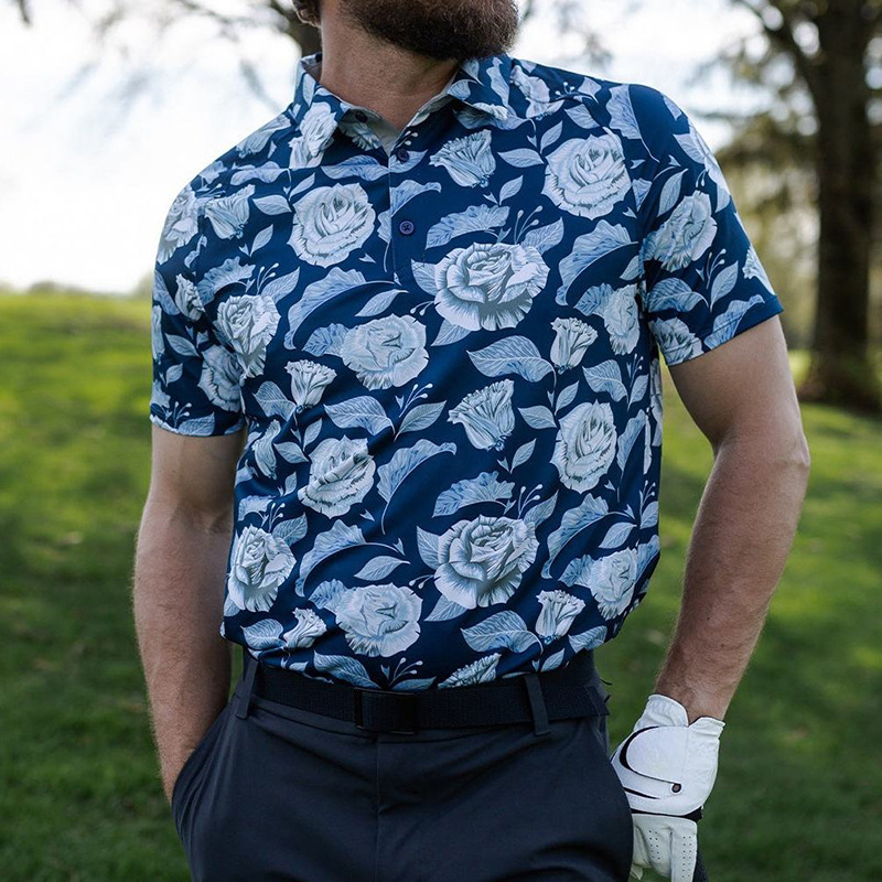 Men’s All Over Print Polyester Golf Polo