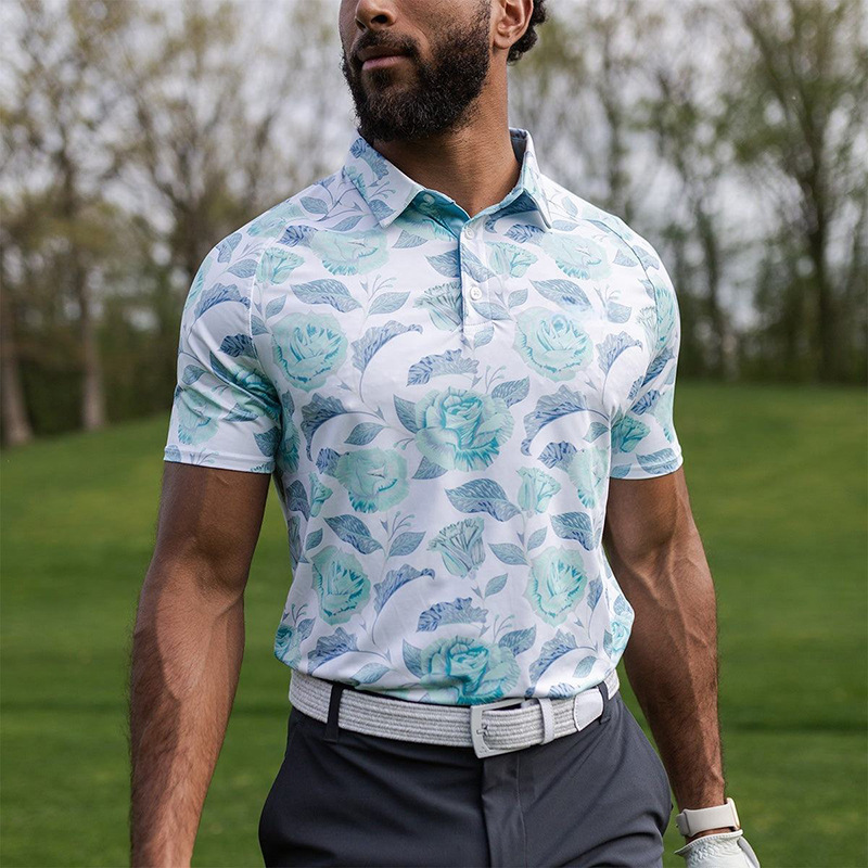 Men’s All Over Print Polyester Golf Polo